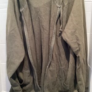 Men's George Olive Green zip up hoodie size XX large
